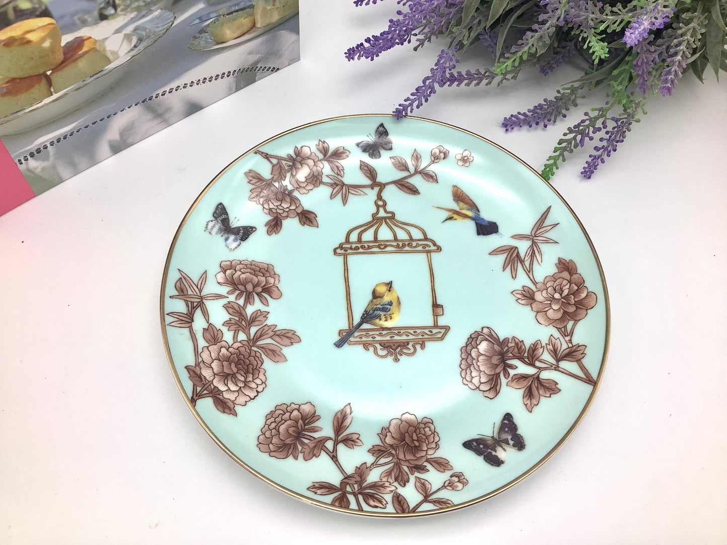 Gilded Cage Canary Salad/Bread Side Plate 8"