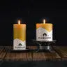 Pure Beeswax Pillar Candles-Raw