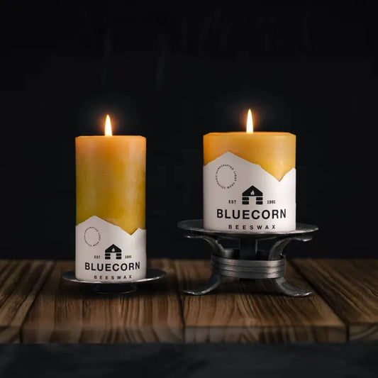 Pure Beeswax Pillar Candles- Raw
