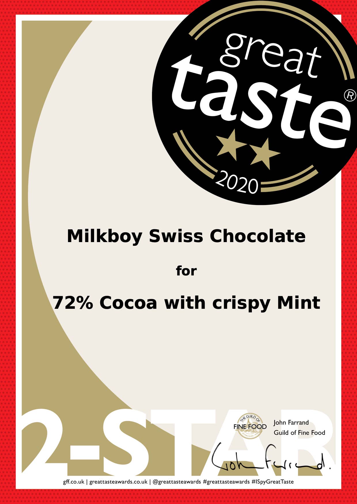 72% Cocoa with crispy Mint 3.5oz