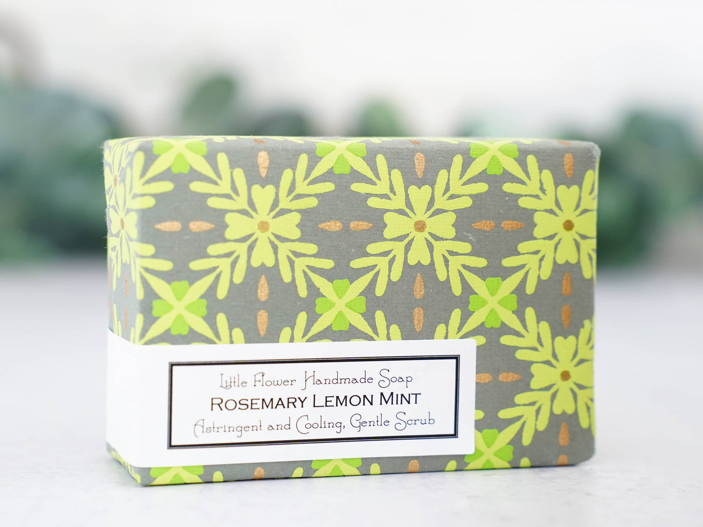 Rosemary Lemon Mint Handmade Soap: 6 oz