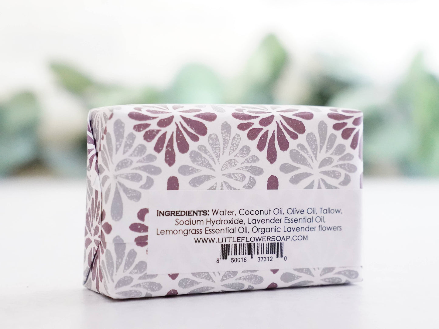 Lavender Lemongrass Handmade Soap: 6 oz