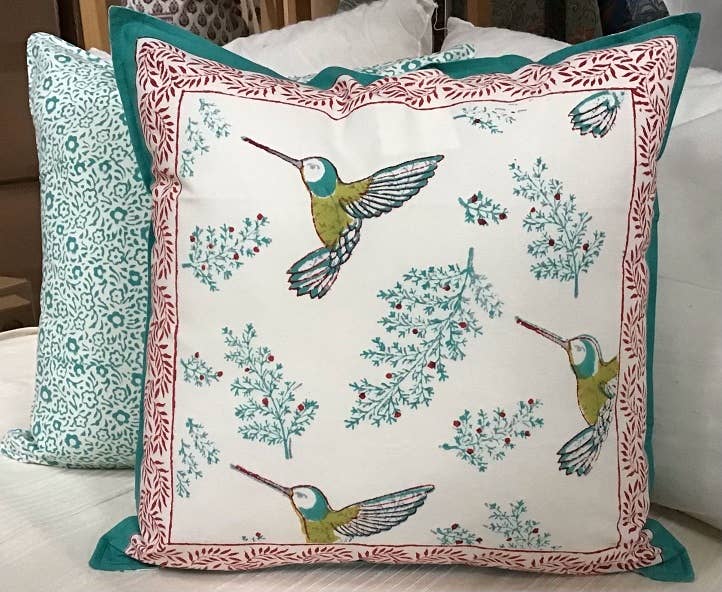 Pillow Printed 18" x 18" Hummingbird