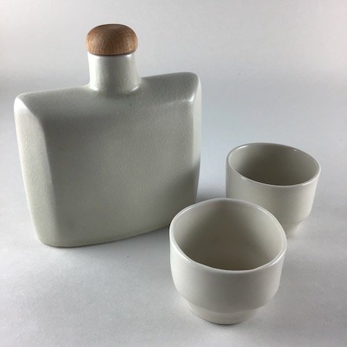Winter Rye Bone Flask Set -Handmade