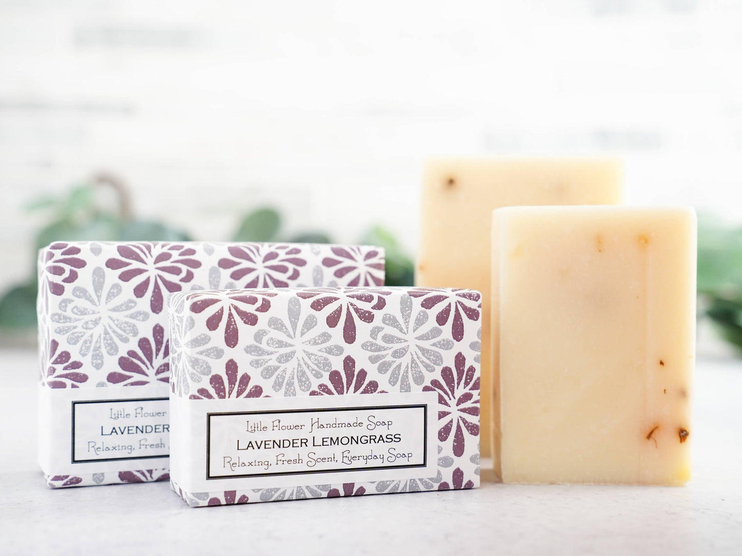 Lavender Lemongrass Handmade Soap: 6 oz