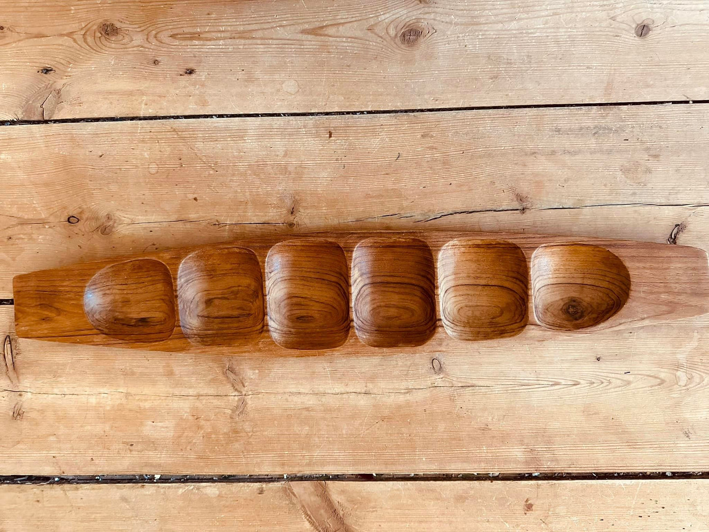 Vintage Long Wood Nut Boat