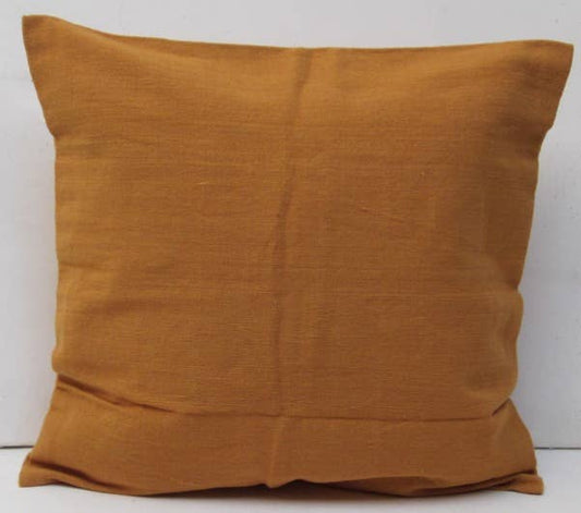 Pillow Woven 18" x 18" Solid CC Ochre #3