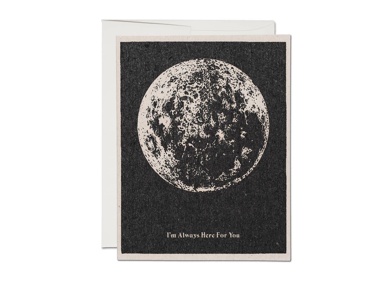 Here for You Moon sympathy greeting card: Singles