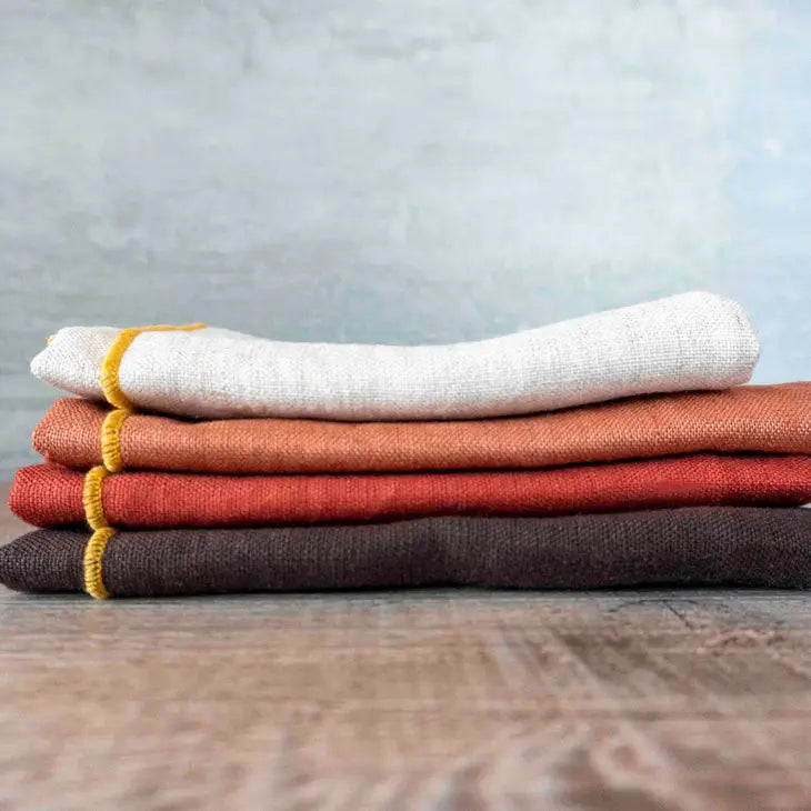Sepia Mix Curated 100% Linen Cloth Napkins