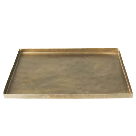 Tulum Tray, Brass - Rect Lrg: Aluminum / Brass