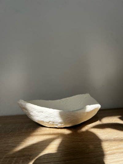 Joli Bowl #1- Handmade Paper Mache Centerpiece Bowl
