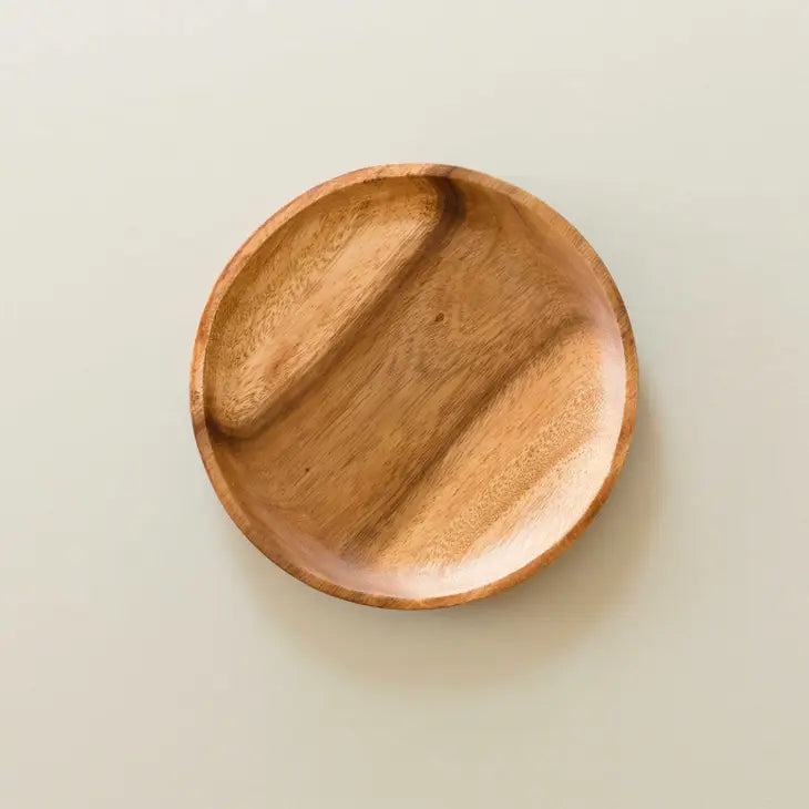 Acacia Round 8" Wood Dinner plate