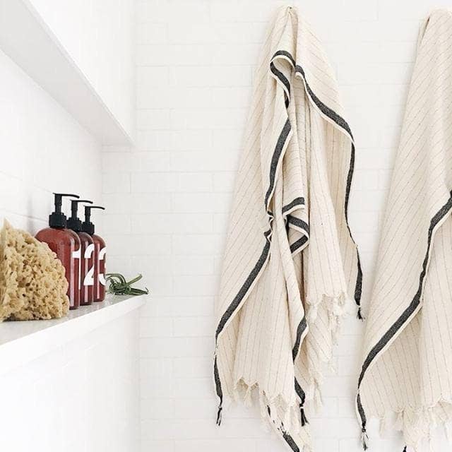 Linear 100% Cotton Turkish Bath Towel