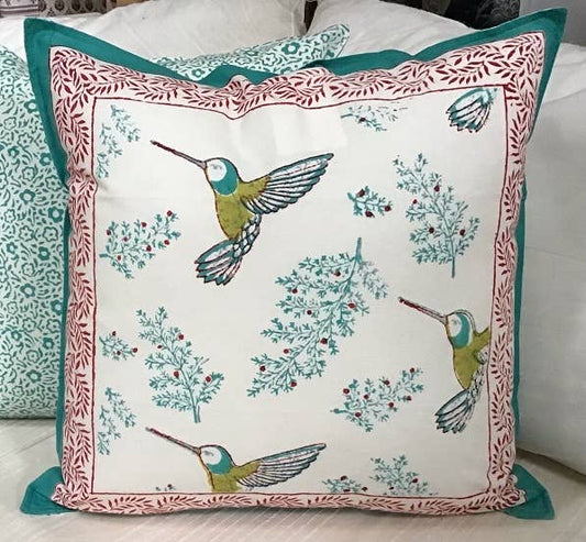 Pillow Printed 18" x 18" Hummingbird